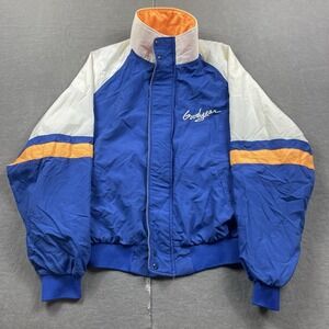 Vintage Goodyear Jacket Mens XL Official Racing‎ Apparel USA Made Blue NASCAR